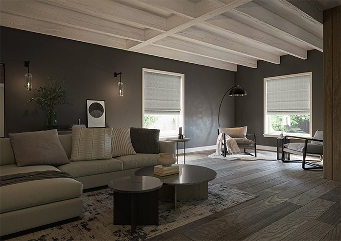 Braemar, Echoed Blue - Roman Blind - Image 6